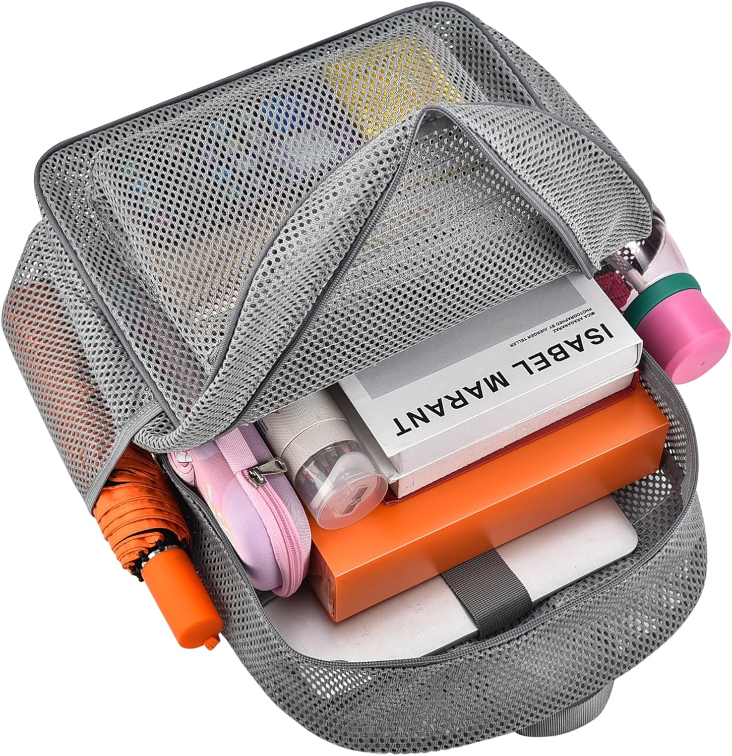 Duty Mesh Backpacks for Adults,See Through Backpack for Swimming Work Outdoor, Diving Backpack Carry Portable Oxygen Concentrators Grey
