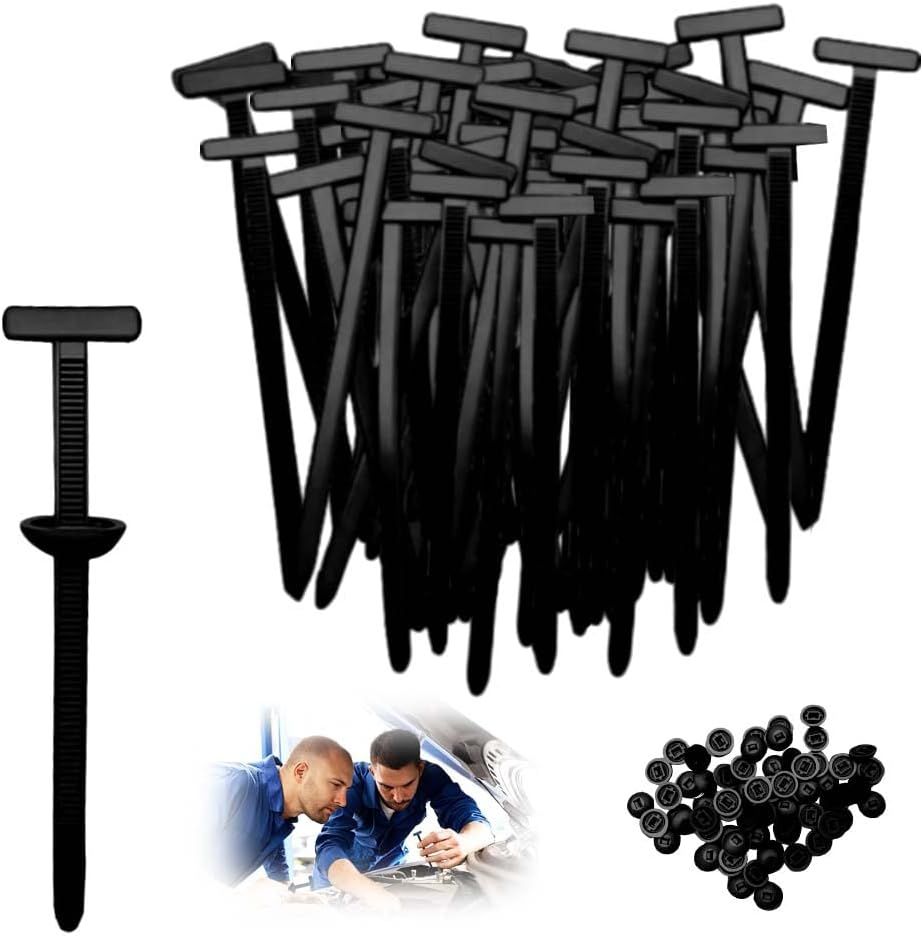 Nylon Universal Cable Tie Buckle,Zipper Clips Cable Tie Buckle Zip Tie,Self-Locking Nylon Zip Ties Holder,Multipurpose Plastic Cable Ties Buckles Tool for Car Daily Repair 50PCS