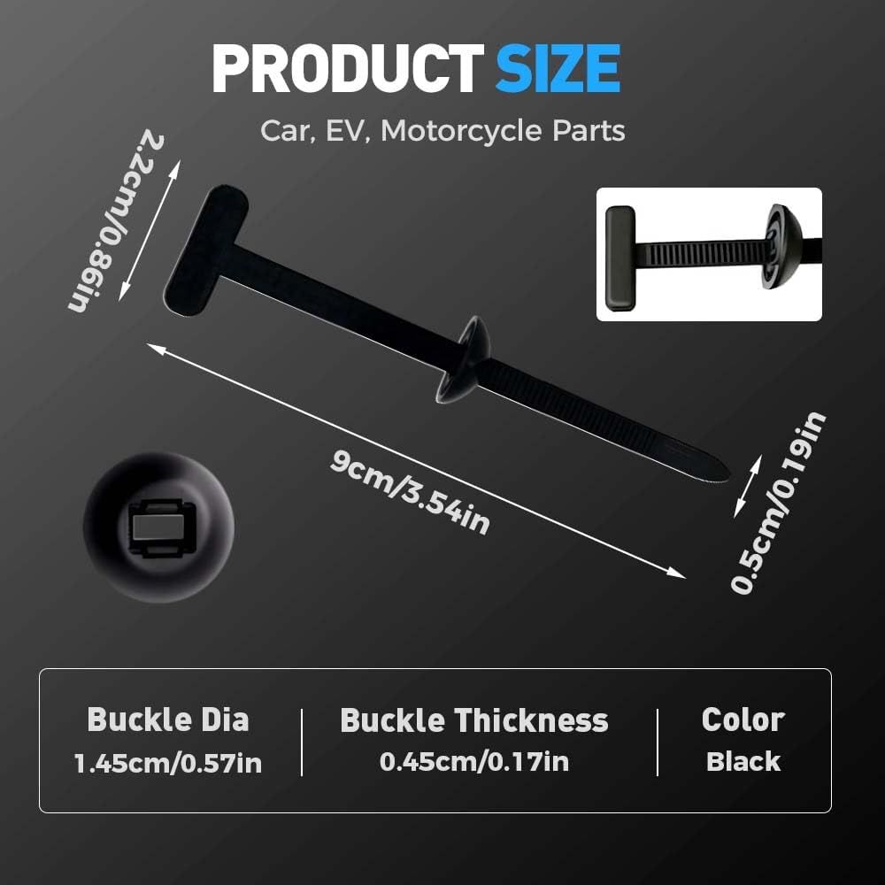 Nylon Universal Cable Tie Buckle,Zipper Clips Cable Tie Buckle Zip Tie,Self-Locking Nylon Zip Ties Holder,Multipurpose Plastic Cable Ties Buckles Tool for Car Daily Repair 50PCS