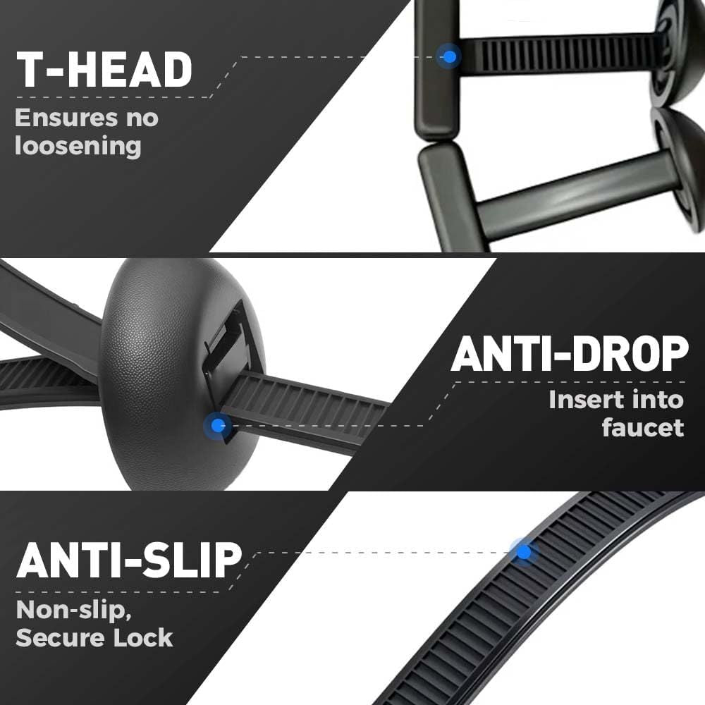 Nylon Universal Cable Tie Buckle,Zipper Clips Cable Tie Buckle Zip Tie,Self-Locking Nylon Zip Ties Holder,Multipurpose Plastic Cable Ties Buckles Tool for Car Daily Repair 50PCS