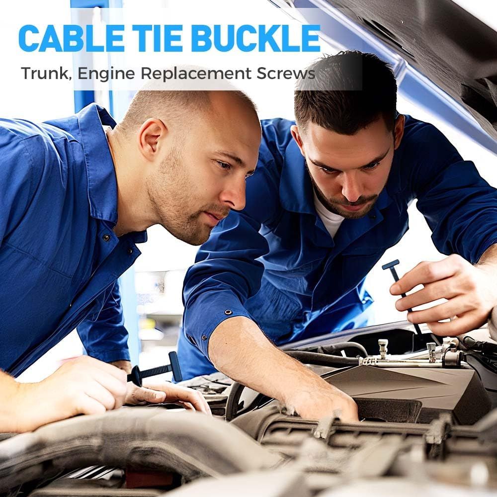 Nylon Universal Cable Tie Buckle,Zipper Clips Cable Tie Buckle Zip Tie,Self-Locking Nylon Zip Ties Holder,Multipurpose Plastic Cable Ties Buckles Tool for Car Daily Repair 50PCS