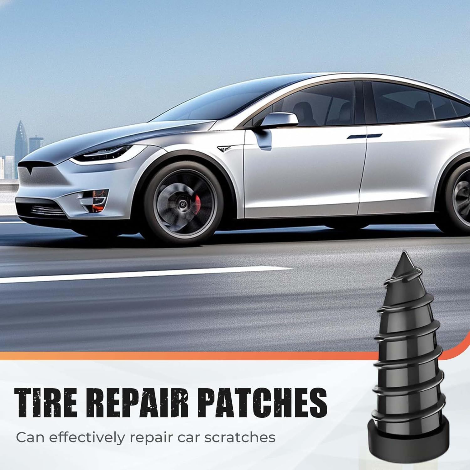 Tire Repair Rubber Nails Kit with 2 Sizes,2026 Tire Repair Tools for Car,Motorcycle,Bike,Tire Repair Screws,Screw in Tire Repair Plugs with Screwdriver 40PC