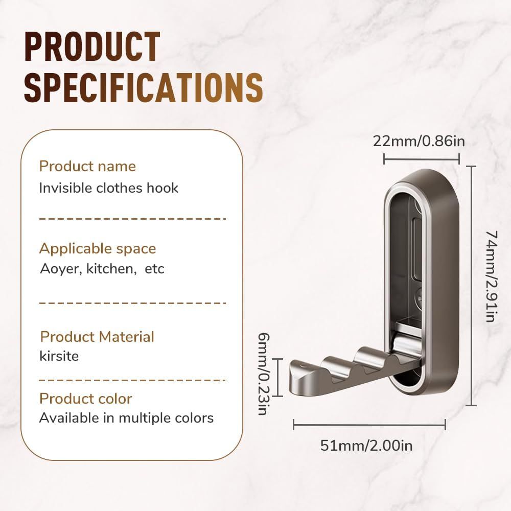 Folding Coat Hooks,Retractable Wall Closet Hooks,Heavy Duty Hook Bathroom Towel Hooks Robe Hooks Wall Mounted for Hanging Coat Towels Clothes Brown