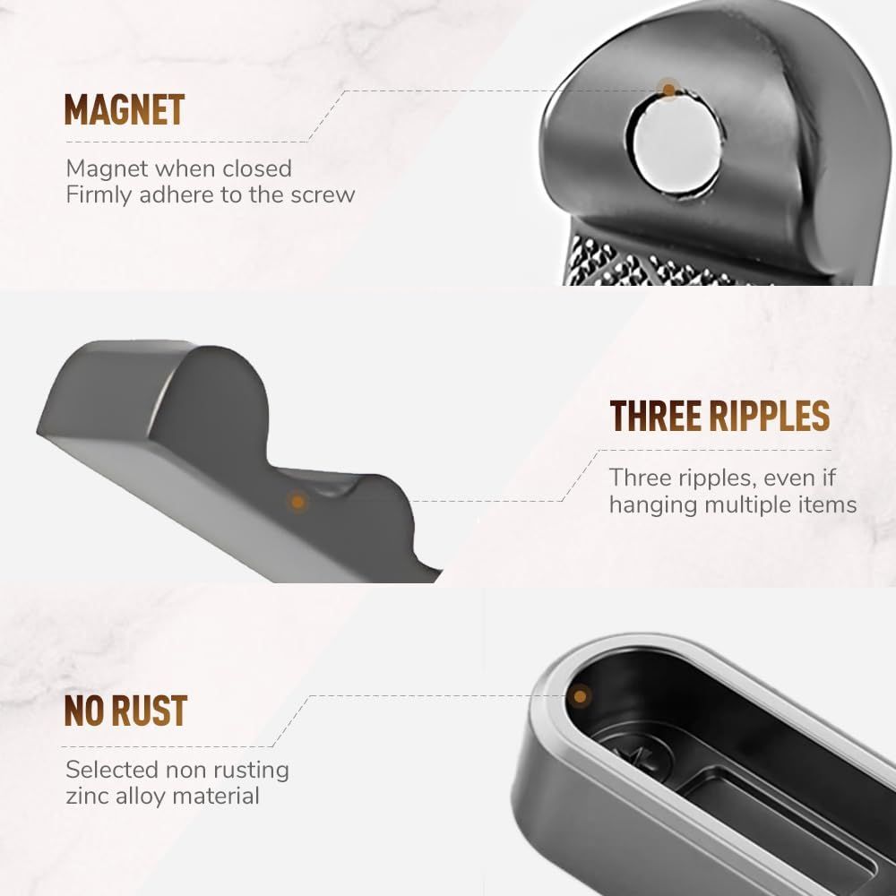 Folding Coat Hooks,Retractable Wall Closet Hooks,Heavy Duty Hook Bathroom Towel Hooks Robe Hooks Wall Mounted for Hanging Coat Towels Clothes Brown