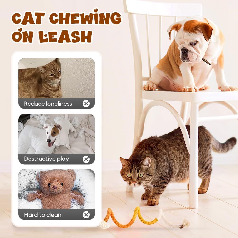 Cat Chew Rope Toy,Interactive Cat Toys for Indoor Cats,Catnip Toys for Bored Indoor Adult Cats,Cat Enrichment Toys,Teeth Cleaning Toy for Kittens All Breeds 23.6in Purple