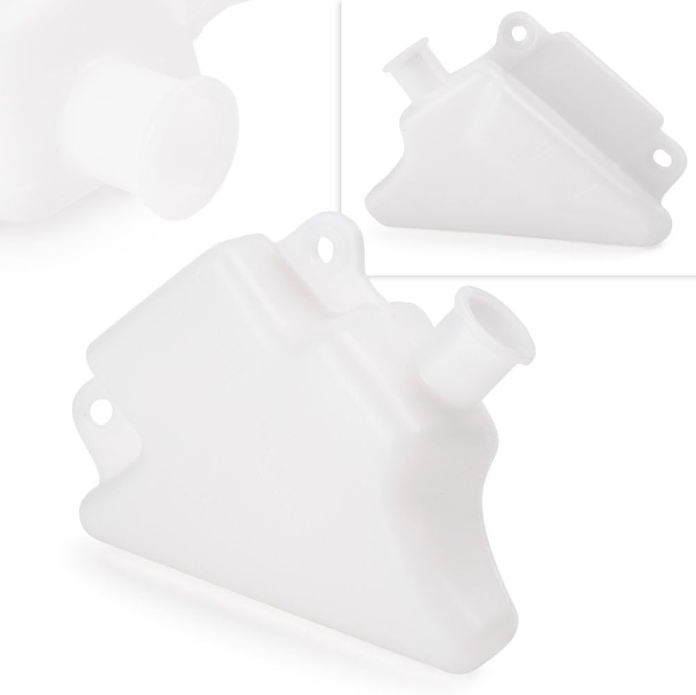 Motorcycle Radiator Water Coolant Reservoir Overflow Tank Replacement Compatible for Yamaha YZF-R1 2007-2008 White