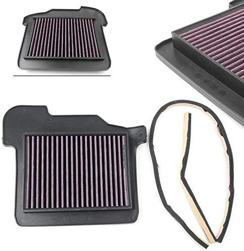 Motorcycle Air Cleaner Filter Element Assembly Replacement Compatible Fits for Yamaha FJ09 2015-2017 FZ09 2014-2017 Black Red