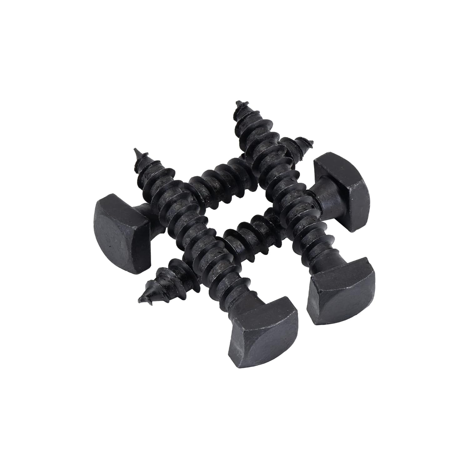 Rustic Square Lag Screws, Ruspert Weatherproof Coating, Black Exterior Lag Bolts, 1/4 x 1 1/2-Inch, Pack of 25