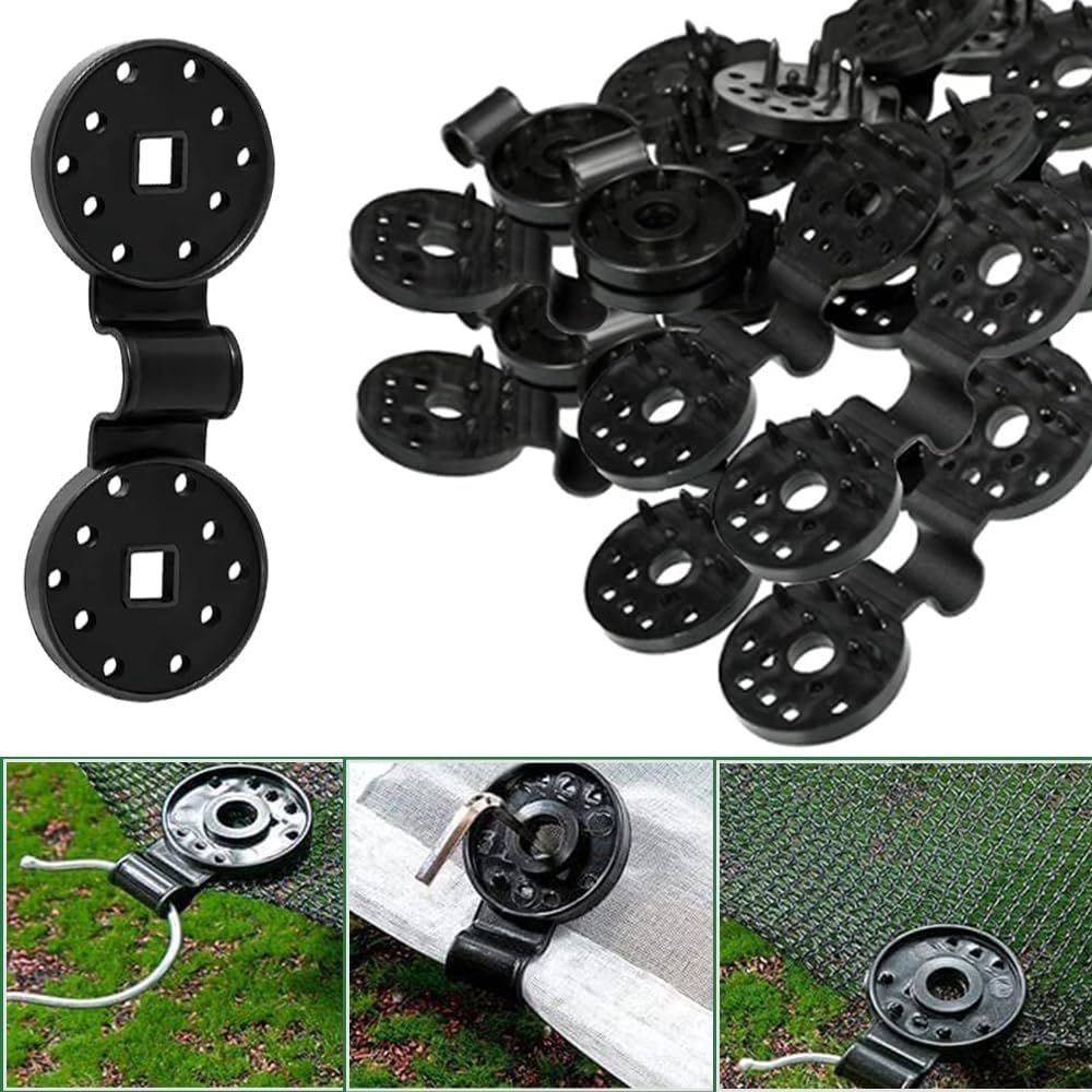 Shade Cloth Heavy Duty Lock Grip, 2023 New Shade Cloth Plastic Clips Windproof Awning Clamp Grip, Greenhouse Shade Cloth Fix Clamp Tent Clips Accessory for Garden Netting Sun Shade Net Black-50 Pcs
