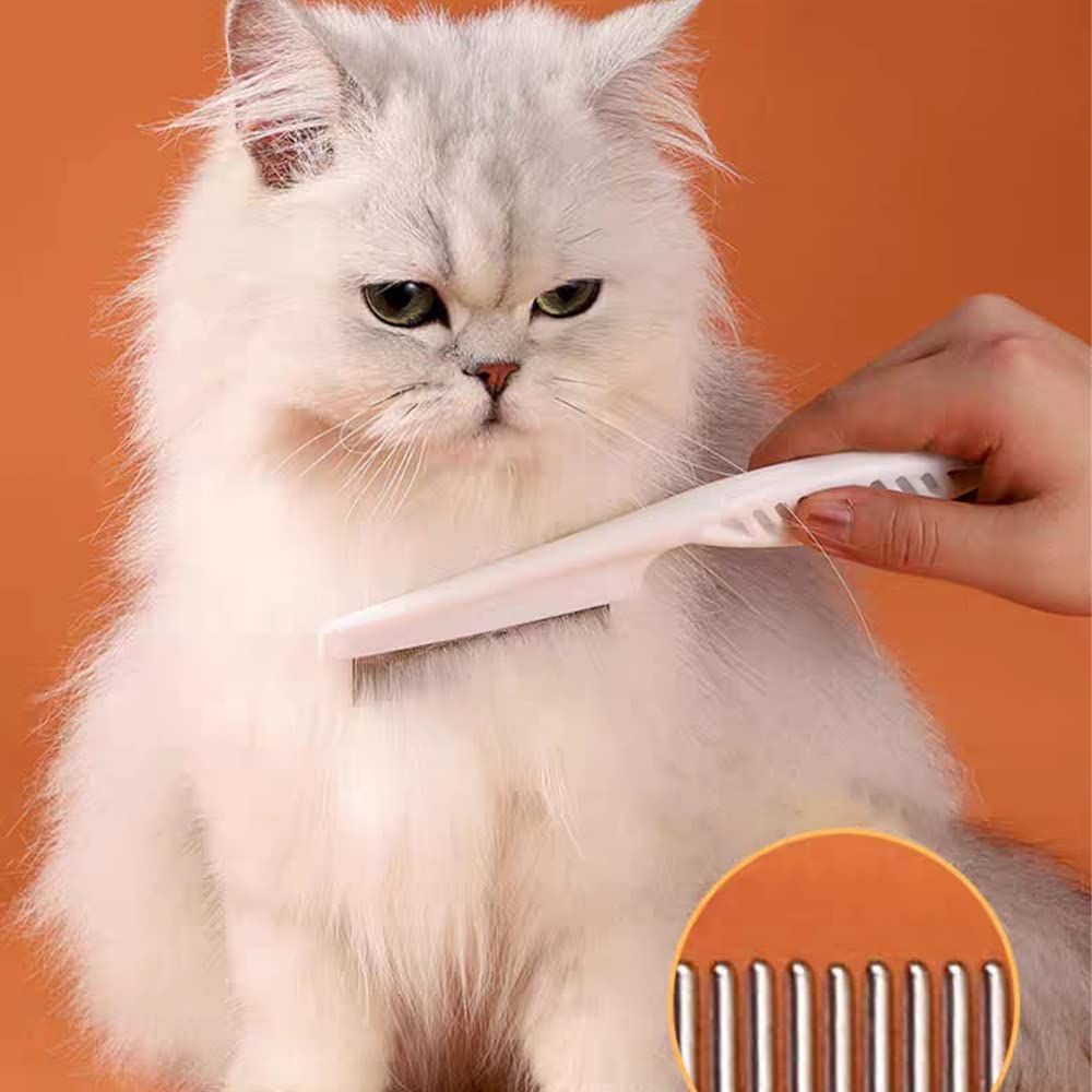 Multifunctional Pet Hair Comb, 2023 New Magic Pet Comb Dog Combs for Grooming, Stain Tear Removal Comb Stainless Steel Fine-Tooth Grooming Massage Comb for Dog Cat 1 Pair, Blue