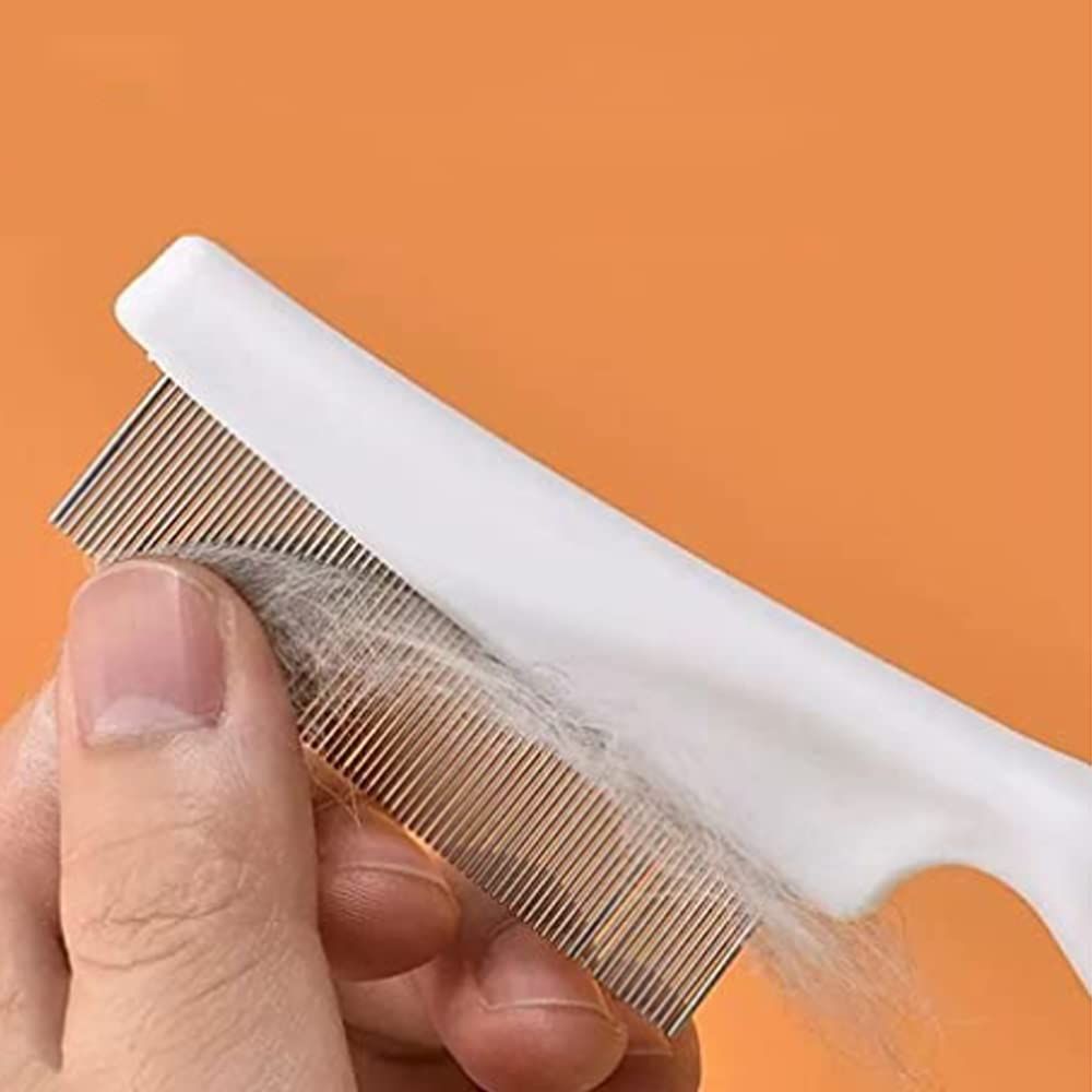 Multifunctional Pet Hair Comb, 2023 New Magic Pet Comb Dog Combs for Grooming, Stain Tear Removal Comb Stainless Steel Fine-Tooth Grooming Massage Comb for Dog Cat 1 Pair, Blue