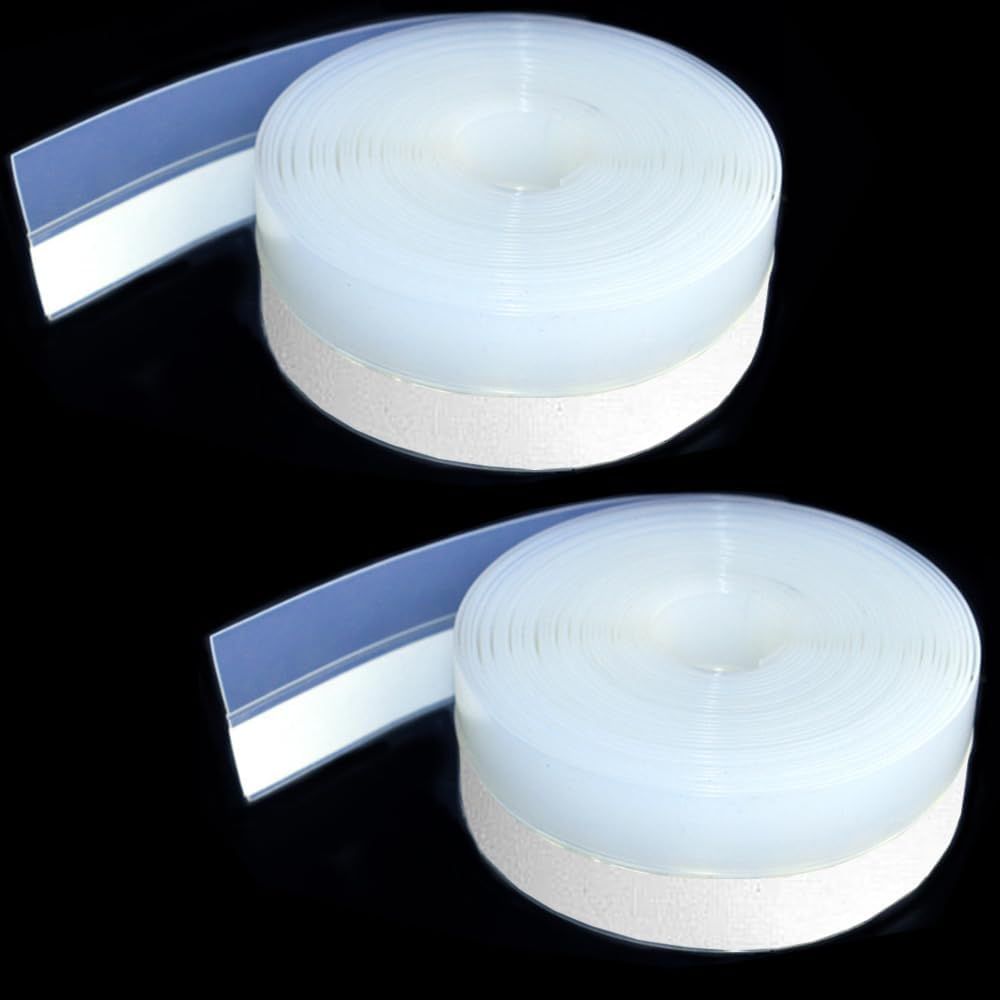 Weather Stripping Door Seal Strip, Door Weather Stripping Seal Strip Sealing Tape for Doors Windows Shower 25mm, Transparent
