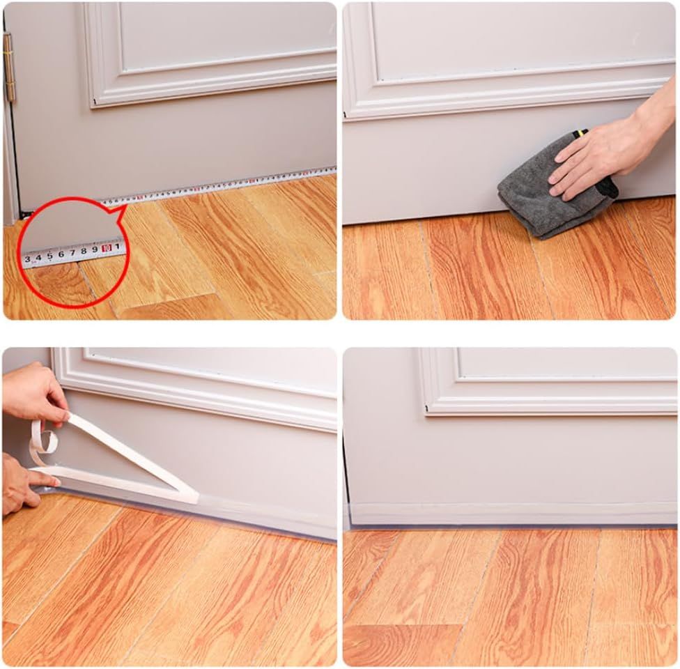 Weather Stripping Door Seal Strip, Door Weather Stripping Seal Strip Sealing Tape for Doors Windows Shower 25mm, Transparent