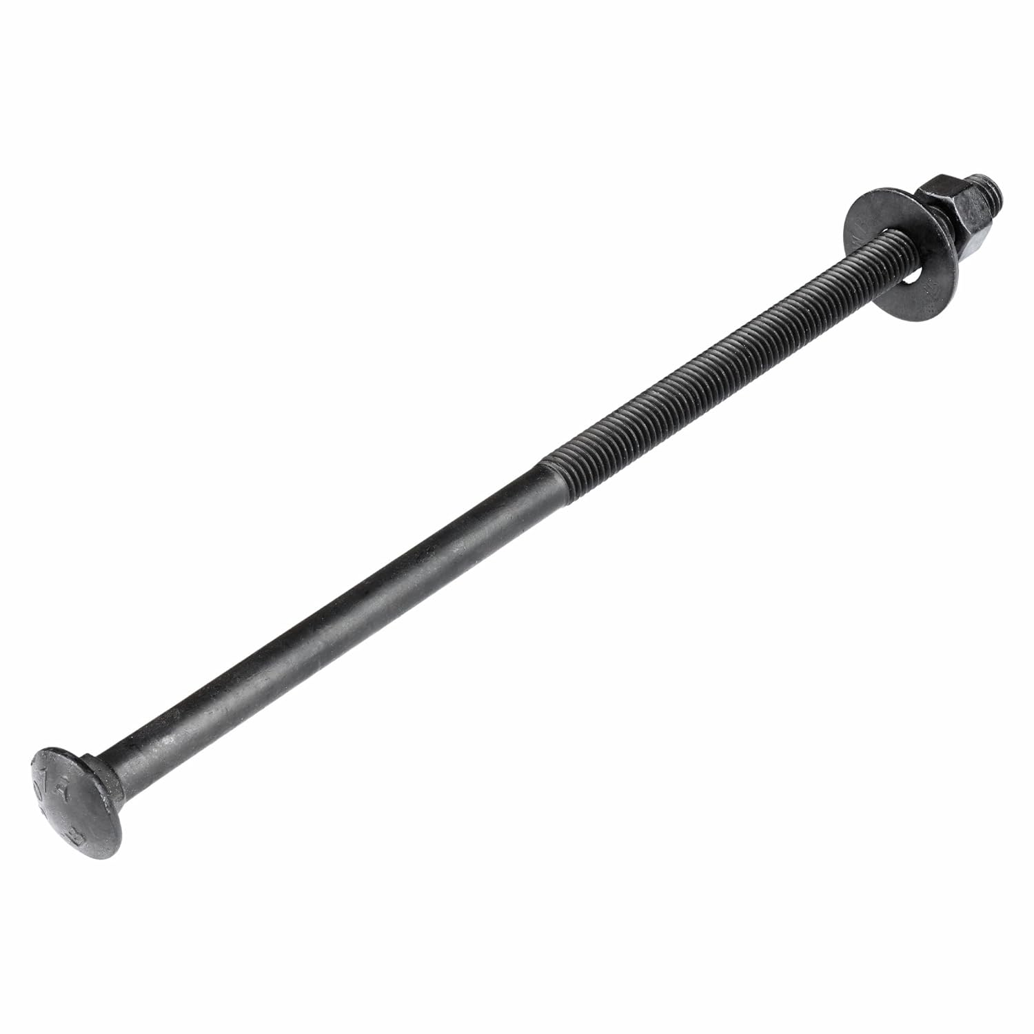 3/8" x 12" 25 Pack Black Carriage Bolt Kit, Grade 307A, Ceramic Coated for Exterior Use, 2X Rust Resistance of Galvanized by Makers Bolt