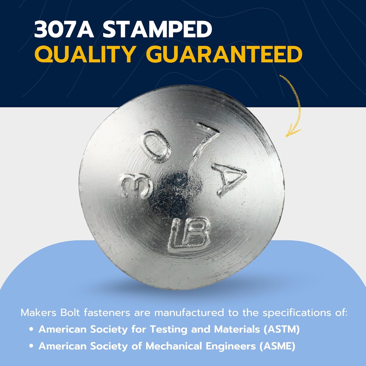 1/2" x 4" 25 Pack Zinc Carriage Bolt Kit, Grade 307A by Makers Bolt