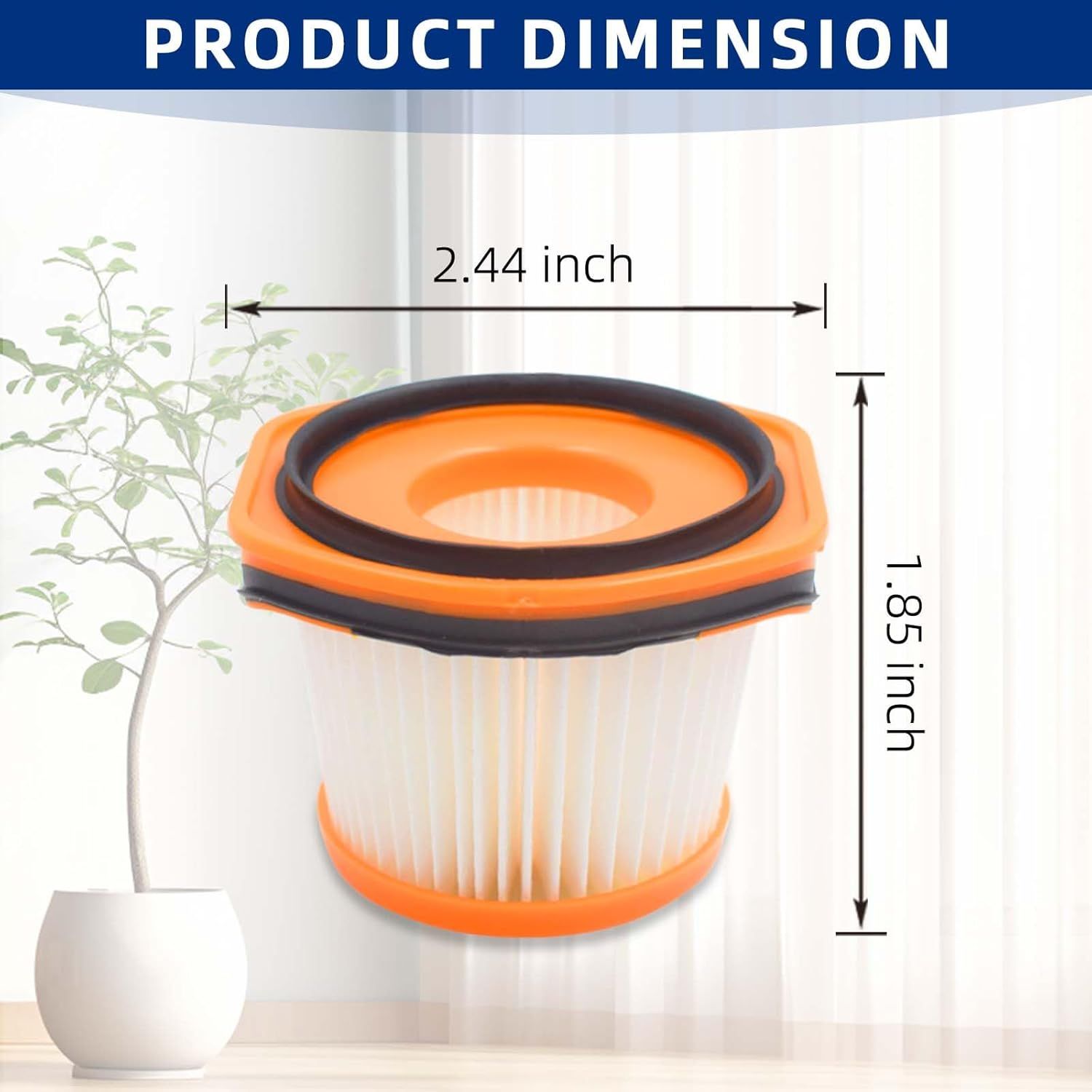 Vacuum Replacement Filters for Shark Wandvac System WV360 WS620 WS630 WS632 WS632BLBRN WS632GDBRN WS632GNBRN WS632PKBRN WS632RGBRN Cordless Stick Vacuum Cleaner - Compare to Part XFFWV360-6 Pack