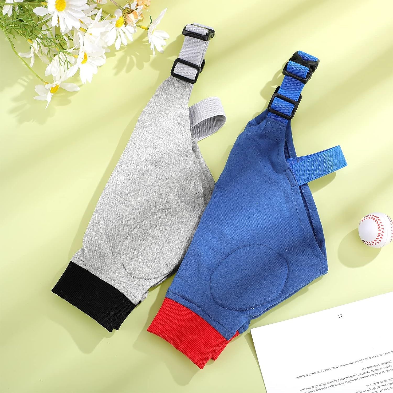 2 Pairs Dog Elbow Protector Dog Recovery Sleeve with Elastic Band Soft Padded Adjustable Front Leg Braces for Small Medium Large Doggy, 2 Colors X-Large