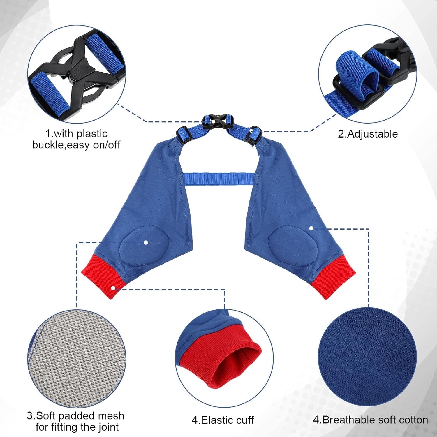 2 Pairs Dog Elbow Protector Dog Recovery Sleeve with Elastic Band Soft Padded Adjustable Front Leg Braces for Small Medium Large Doggy, 2 Colors X-Large