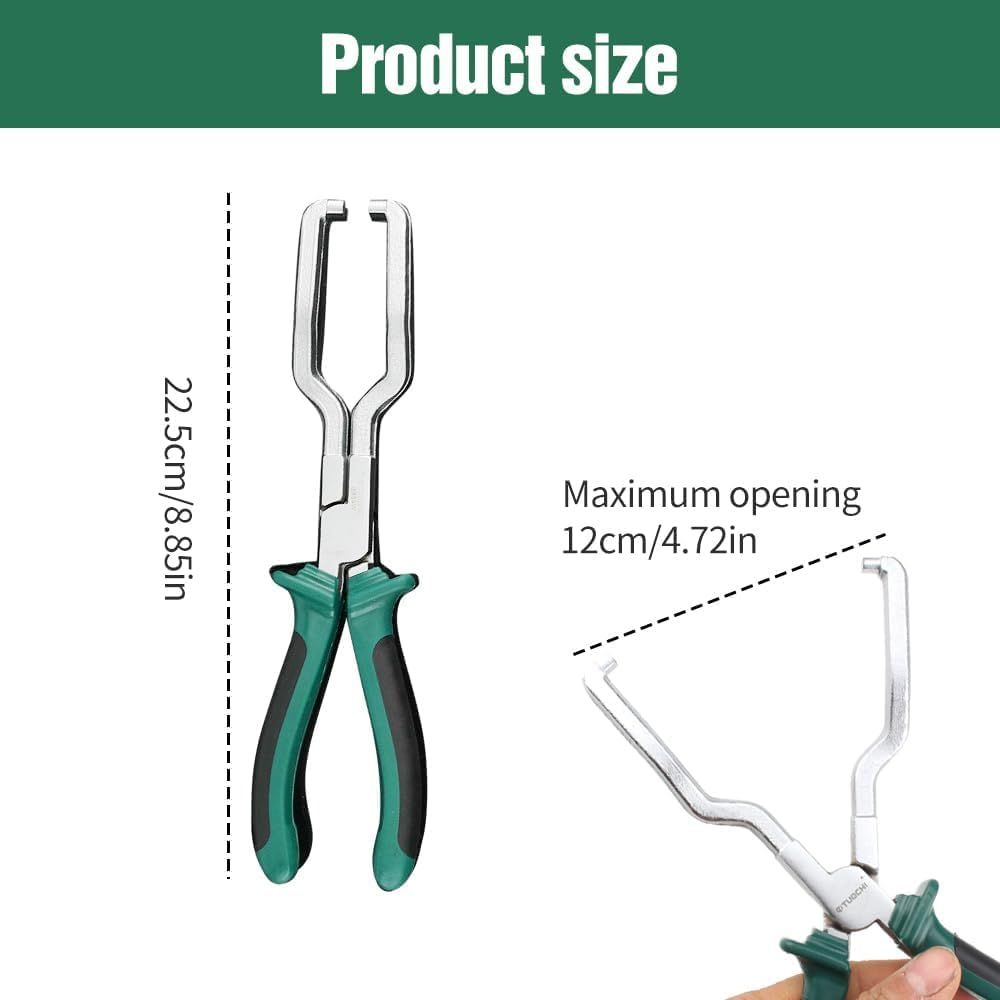 Electrical Disconnect Pliers, Fuel Line Pliers Automotive Electrical Connector Disconnect Pliers, Long Spark Plug Removal Pliers Car Fuel Feed Pipe Plier Universal Pipe Clip Repair Tool 1