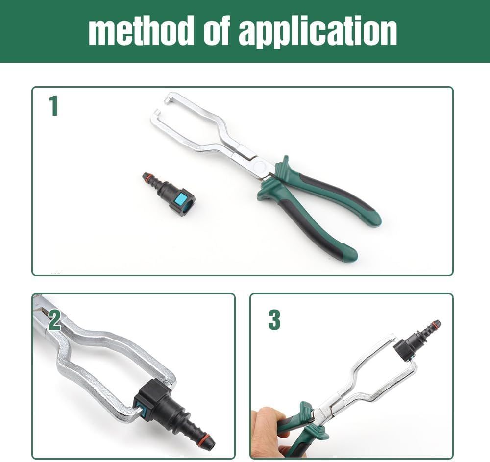 Electrical Disconnect Pliers, Fuel Line Pliers Automotive Electrical Connector Disconnect Pliers, Long Spark Plug Removal Pliers Car Fuel Feed Pipe Plier Universal Pipe Clip Repair Tool 1