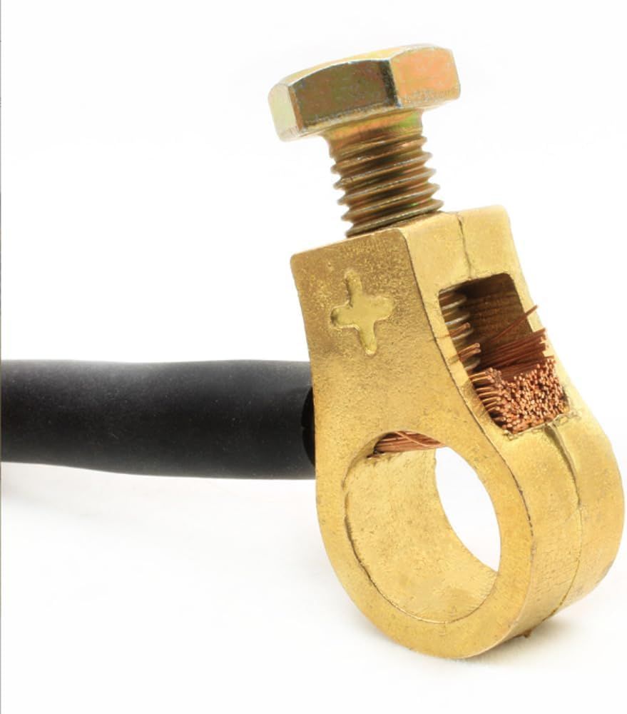 Pure Copper Battery Connection Clip, Car Battery Terminal Connectors Kit, Negative and Positive Car Battery Cable Terminal Clamps Connectors for Car Van Carts 4