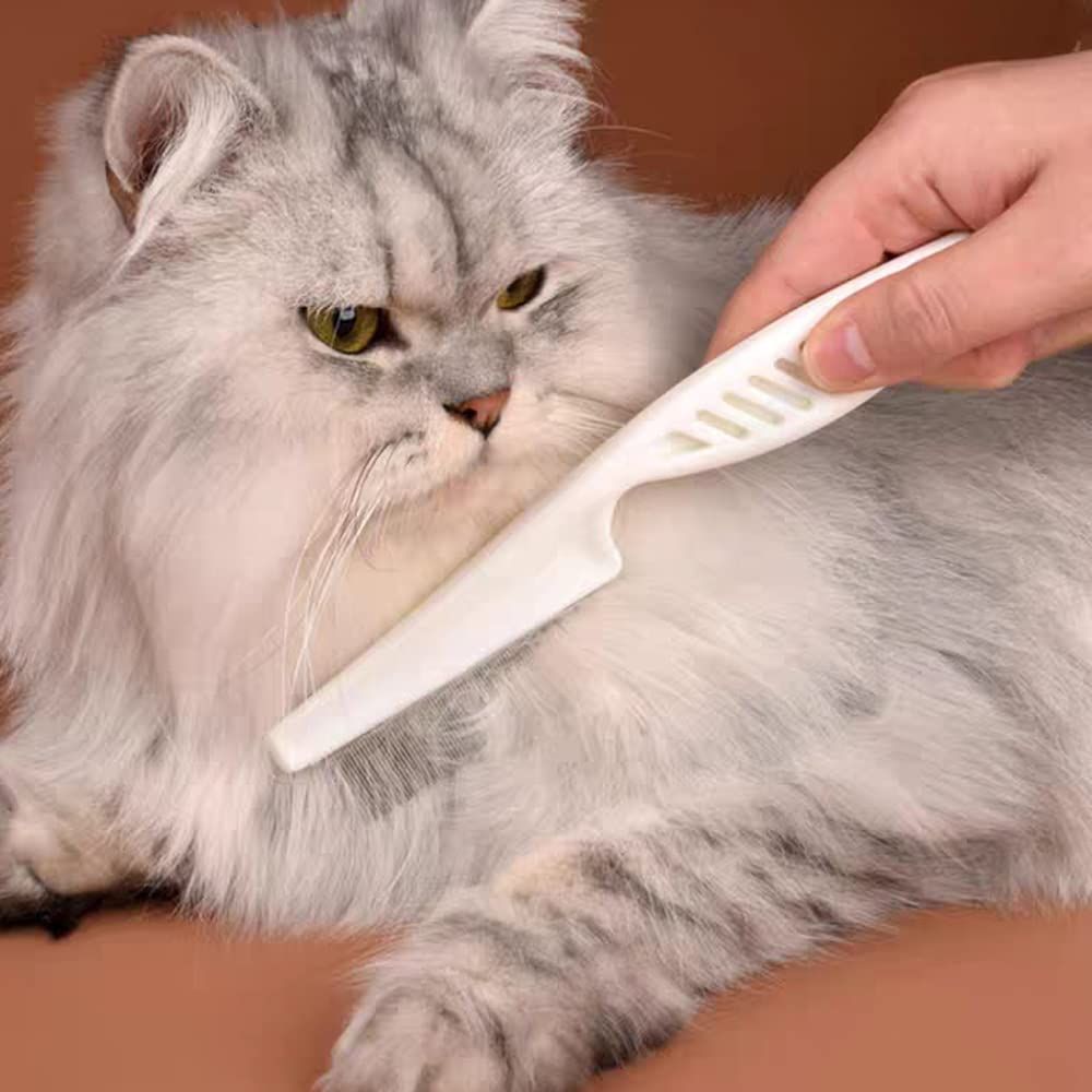 Multifunctional Pet Hair Comb, 2023 New Magic Pet Comb Dog Combs for Grooming, Stain Tear Removal Comb Stainless Steel Fine-Tooth Grooming Massage Comb for Dog Cat 1 Pair, Green