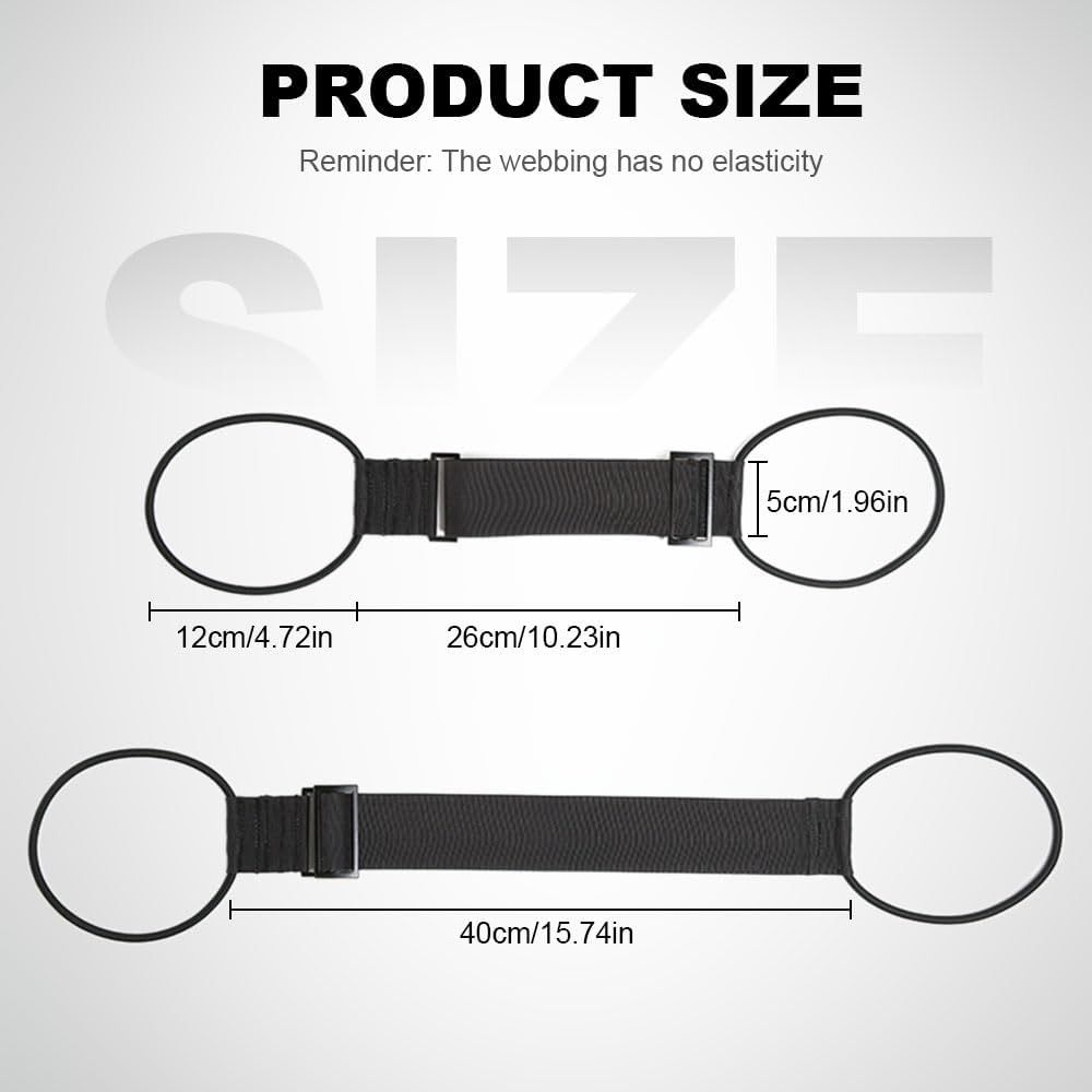 Multi Use Strong Adjustable Luggage Connector Straps, 2026 New Flexible and Adjustable Elastic Fastening Belt for Luggage Strap, Add a Bag Easy to Travel Suitcase Black 2Pcs