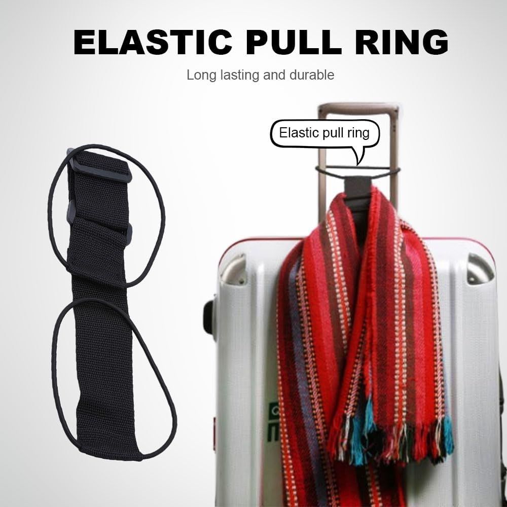 Multi Use Strong Adjustable Luggage Connector Straps, 2026 New Flexible and Adjustable Elastic Fastening Belt for Luggage Strap, Add a Bag Easy to Travel Suitcase Black 2Pcs