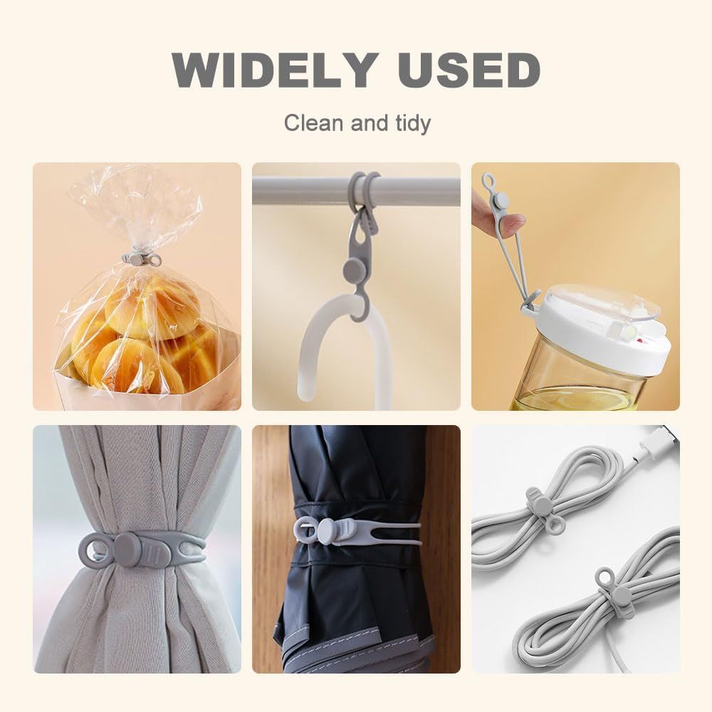 Data Cable Organizer, 2025 New Silicone Cable Ties Reusable Cable Management Organizer for Bundling and Fastening Cable Cords Wires 20
