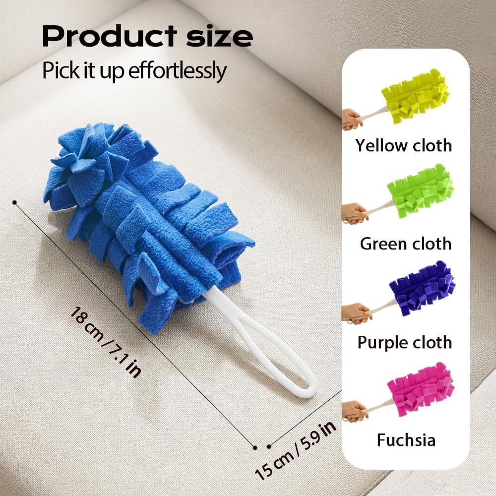 360° Electrostatic Duster Refills, 2026 New Washable & Reusable Microfiber Pads Fleece Duster Refill Compatible Tools for Cleaning Home, Blinds, Car, Pet, Furniture, Fans Mix