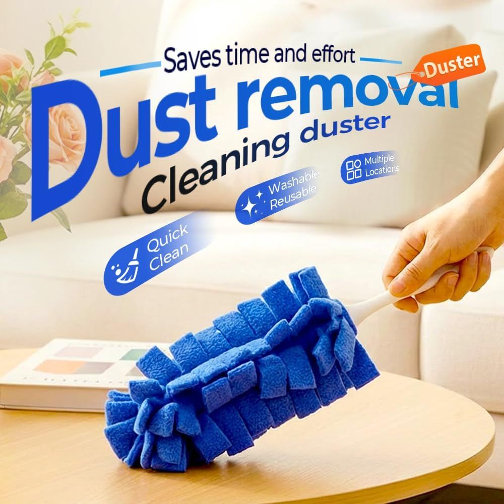 360° Electrostatic Duster Refills, 2026 New Washable & Reusable Microfiber Pads Fleece Duster Refill Compatible Tools for Cleaning Home, Blinds, Car, Pet, Furniture, Fans Mix