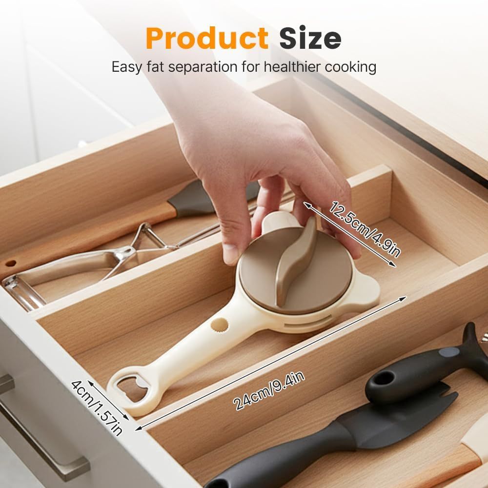 4-in-1 Jar Opener, 2026 New Adjustable Stainless Steel Jar & Bottle Opener Lid Remover for Weak Hands & Seniors, Can Opener with Ergonomic Handle, Friendly Kitchen Gadget 1