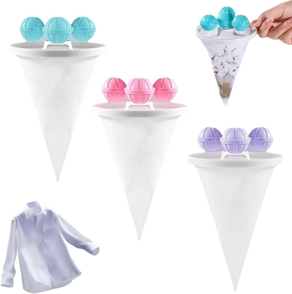 Floating Hair Filtering Mesh Removal, 2026 Upgrade Pet Hair Remover Laundry Reusable Lint Catcher for Washing Machine Hair Catcher Wool Device, Pet Hair 3, Mix