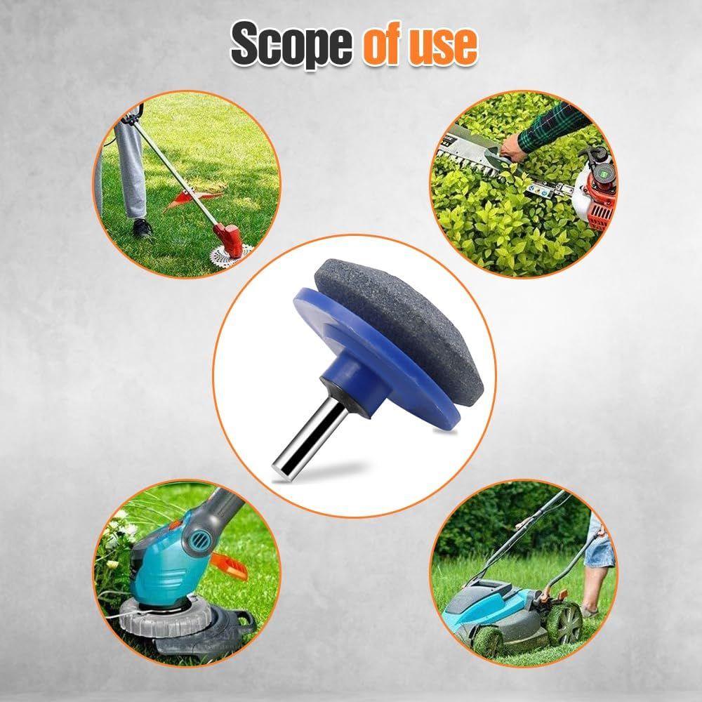 Lawnmower Dull Blade Sharpener, 2024 New Lawn Blade Sharpener Universal Blade Sharpeners Rotary Lawn Mower Sharpener Black 3 PCS