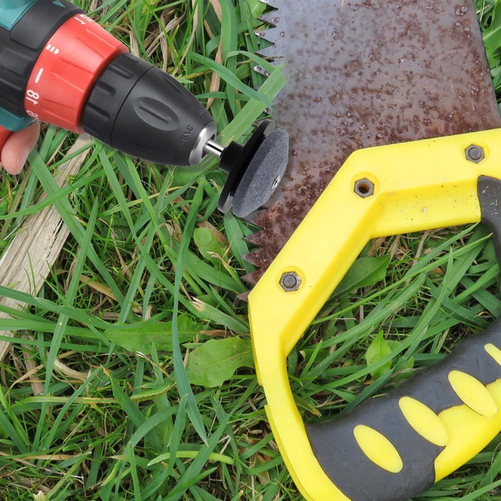 Lawnmower Dull Blade Sharpener, 2024 New Lawn Blade Sharpener Universal Blade Sharpeners Rotary Lawn Mower Sharpener Black 3 PCS