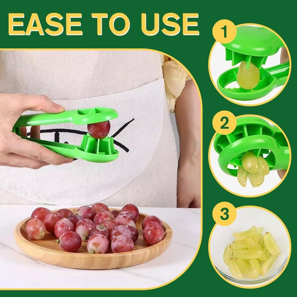 Cherry Tomato Strawberry Slicer, 2024 New Grape Cutter Grape Slicer for Toddlers, Grape Cutter Quarter Fruit Slicer tool for Vegetable Fruit Salad Cake Decoration Red