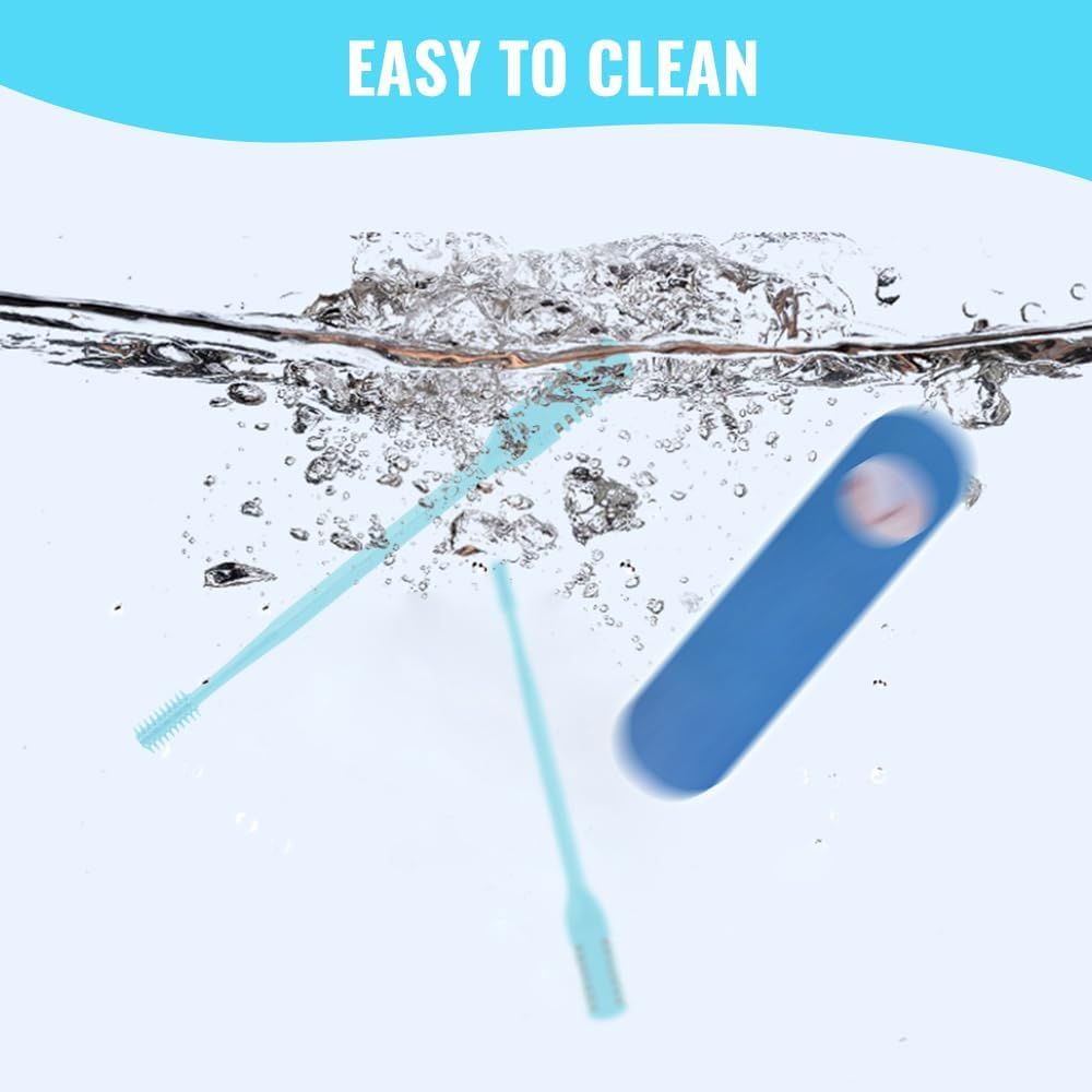 Nasal Hair Cutter, 2024 New Double Sided Nose Hair Knife Manual Nose Trimmer, 360 Rotating Nasal Razor Cutter with Ear Picker for Women and Men Pink 3Pcs