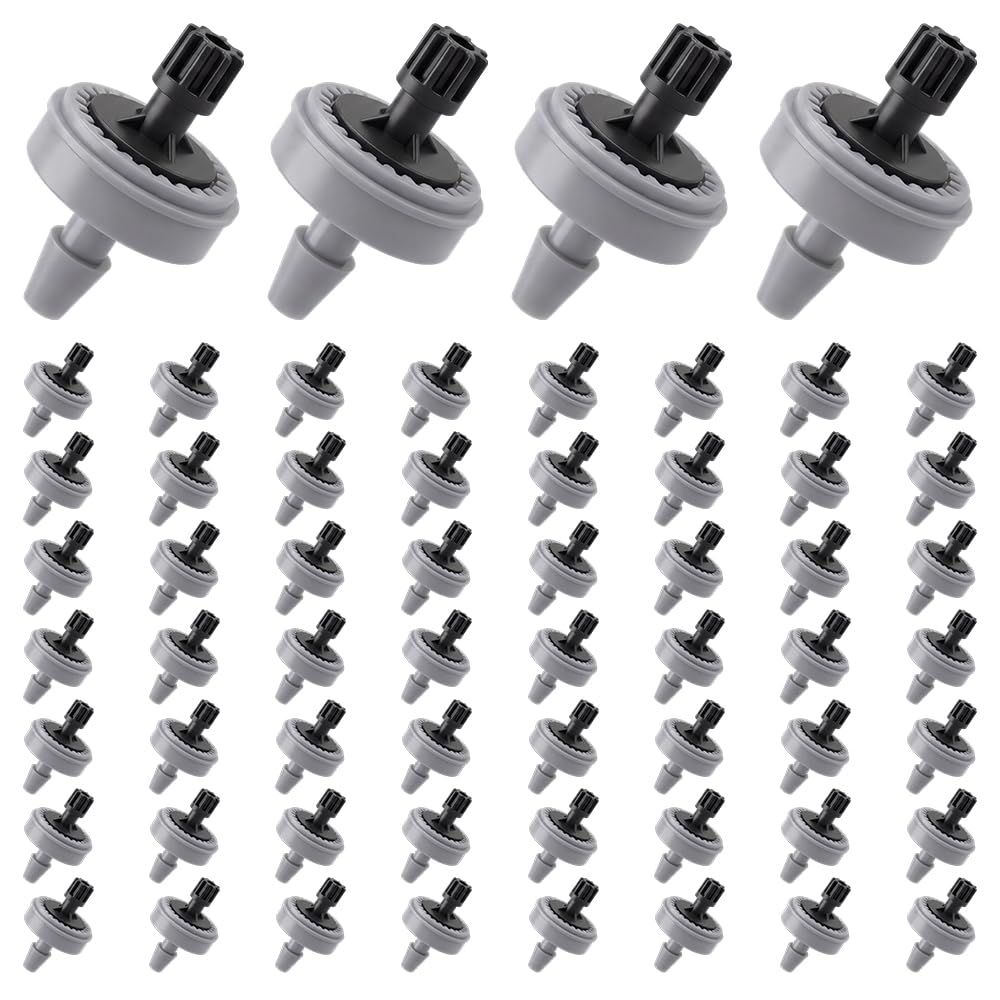 1 GPH Pressure Compensated Drippers Flow for Garden System, 2026 New Self-Cleaning Constant Flow Drippers Drip Irrigation Emitters System for 1/4 Inch Drip Irrigation Tubing 60, 1 GPH