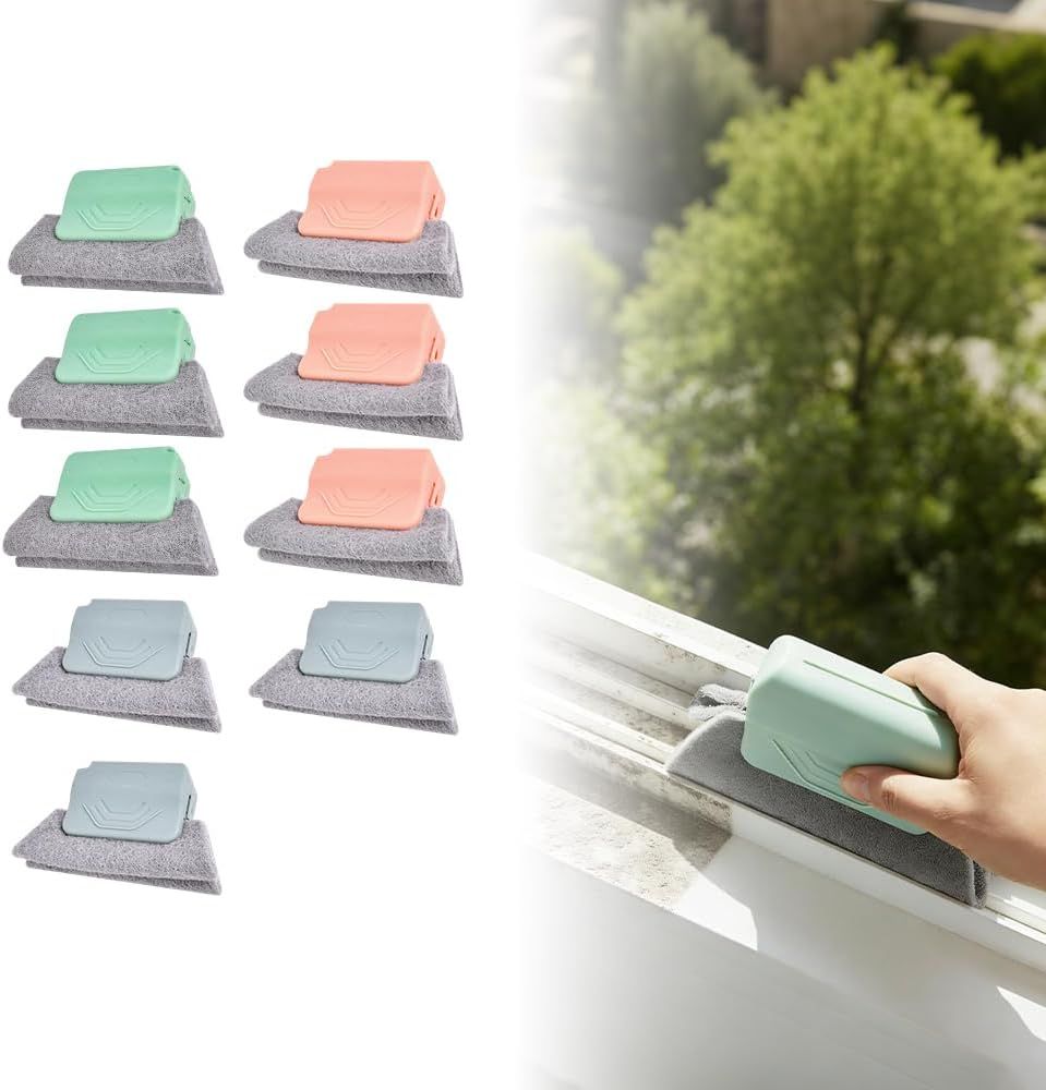 Magic Window Track Cleaner, 2026 Upgraded Handheld Window Track Cleaning Brush Tools Set, Grooves Cleaning Brush Tools Set, Tile Grout Lines, Shutter Slats, Car AC Vents and Narrow Gaps 9