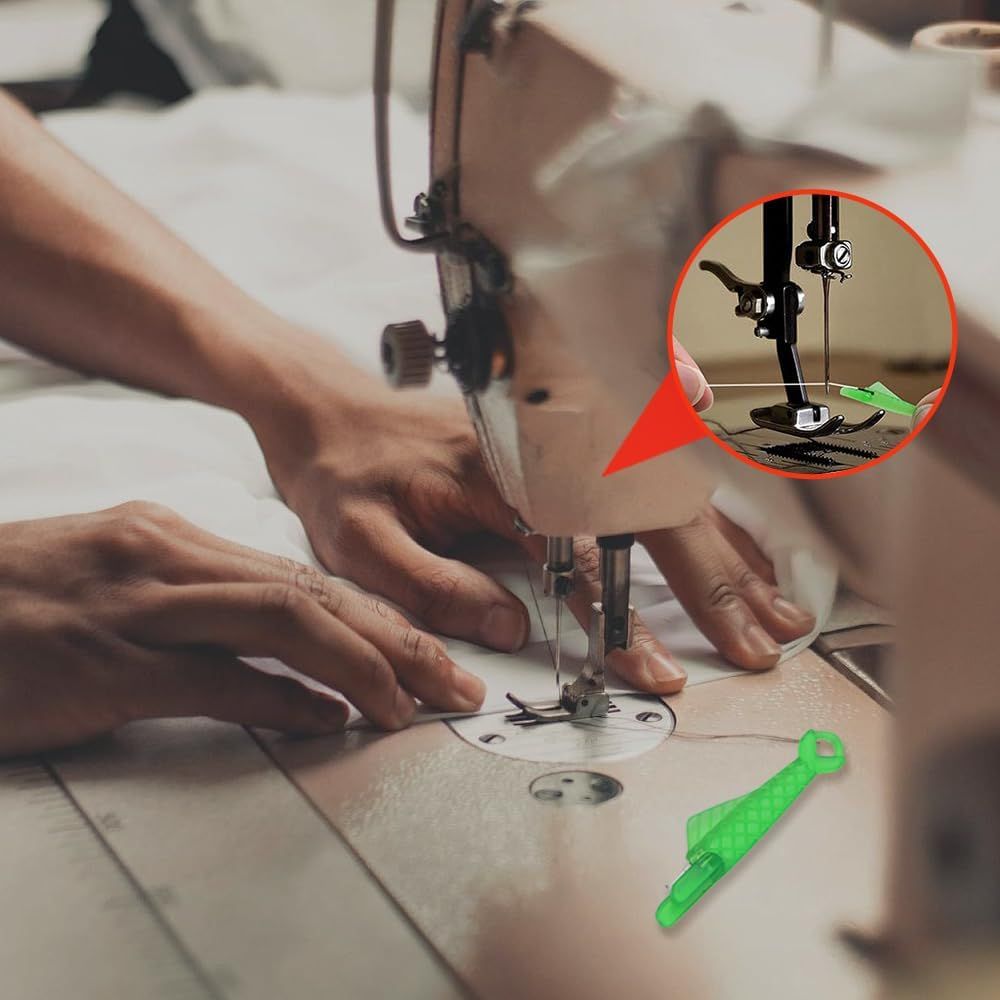 Automatic Sewing Needle Threader, Fish Type Quick Needle Threaders for Hand Sewing, Sewing Machine Needle Threader Tools, Sewing Supplies - Designed for Sewing Lovers Alike green-3pcs