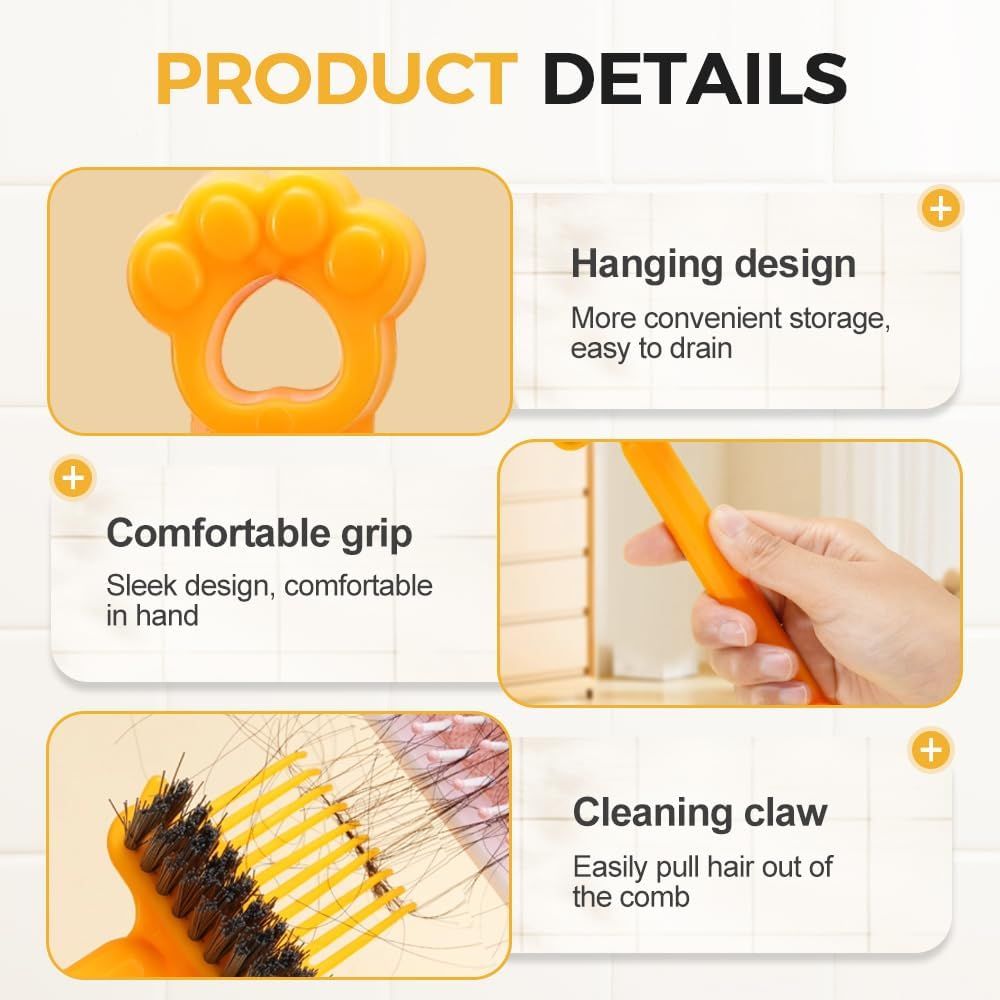 2-in-1 Hair Brush Cleaner Tool, Effortlessly Removes Hair & Dust from Combs, Mini Cleaning Rake with Pick & Bristles for Home and Salon Use Green