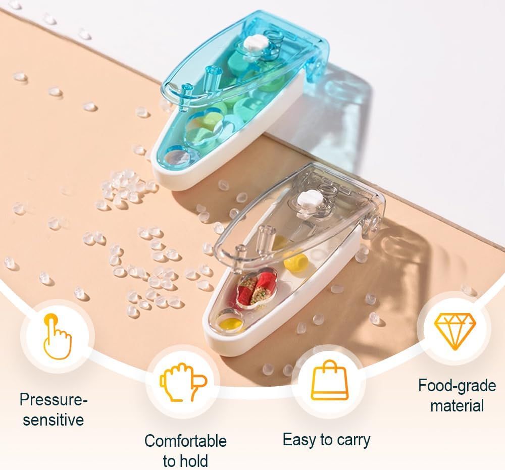 Portable Blister Pack Opener for Elderly, Disabled & Weak Hands, Easy Pill Extractor & Travel Medicine Organizer