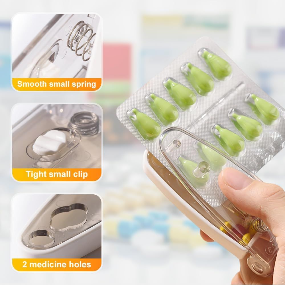 Portable Blister Pack Opener for Elderly, Disabled & Weak Hands, Easy Pill Extractor & Travel Medicine Organizer