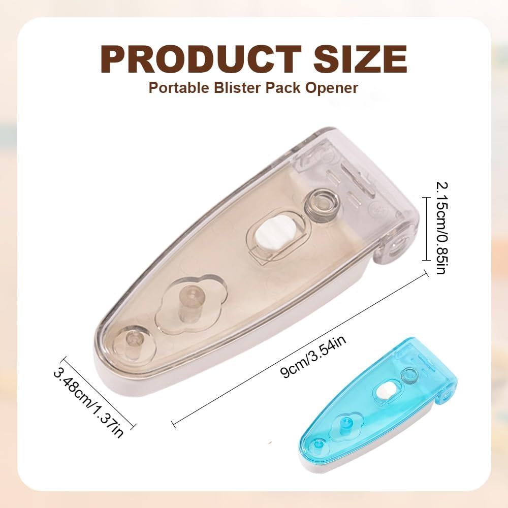 Portable Blister Pack Opener for Elderly, Disabled & Weak Hands, Easy Pill Extractor & Travel Medicine Organizer
