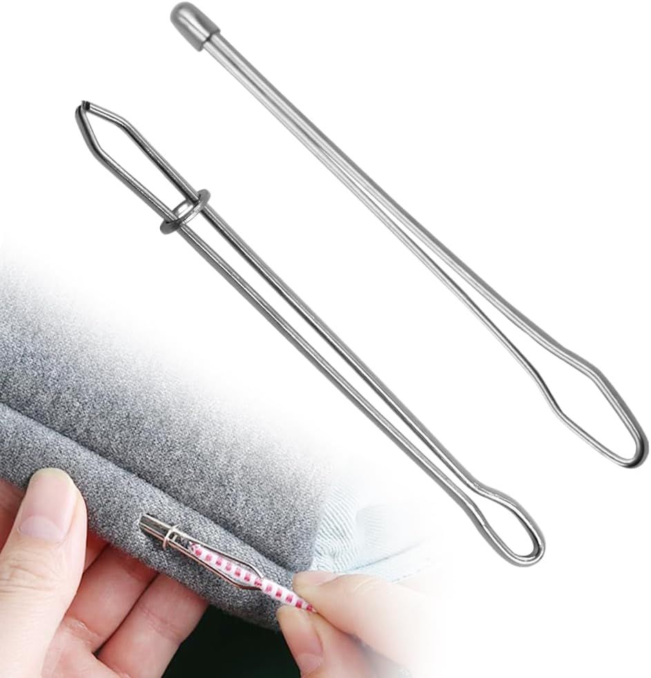 DIY Rope Threader Clip, Metal Easy Pull Drawstring Threader Tool with Tweezer Sewing Tool for Drawstring Replacement for Hoodies, Pants, Shorts, Sewing Supplies Accessories 2