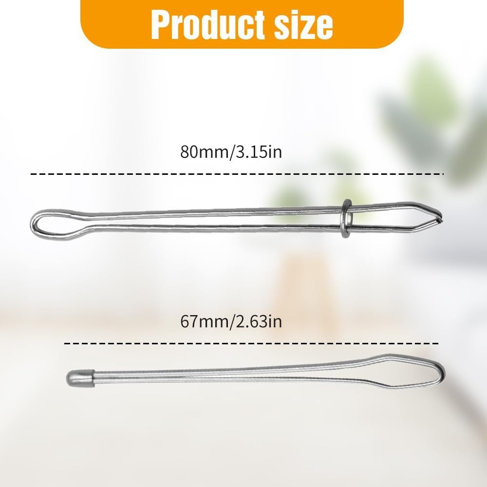 DIY Rope Threader Clip, Metal Easy Pull Drawstring Threader Tool with Tweezer Sewing Tool for Drawstring Replacement for Hoodies, Pants, Shorts, Sewing Supplies Accessories 2