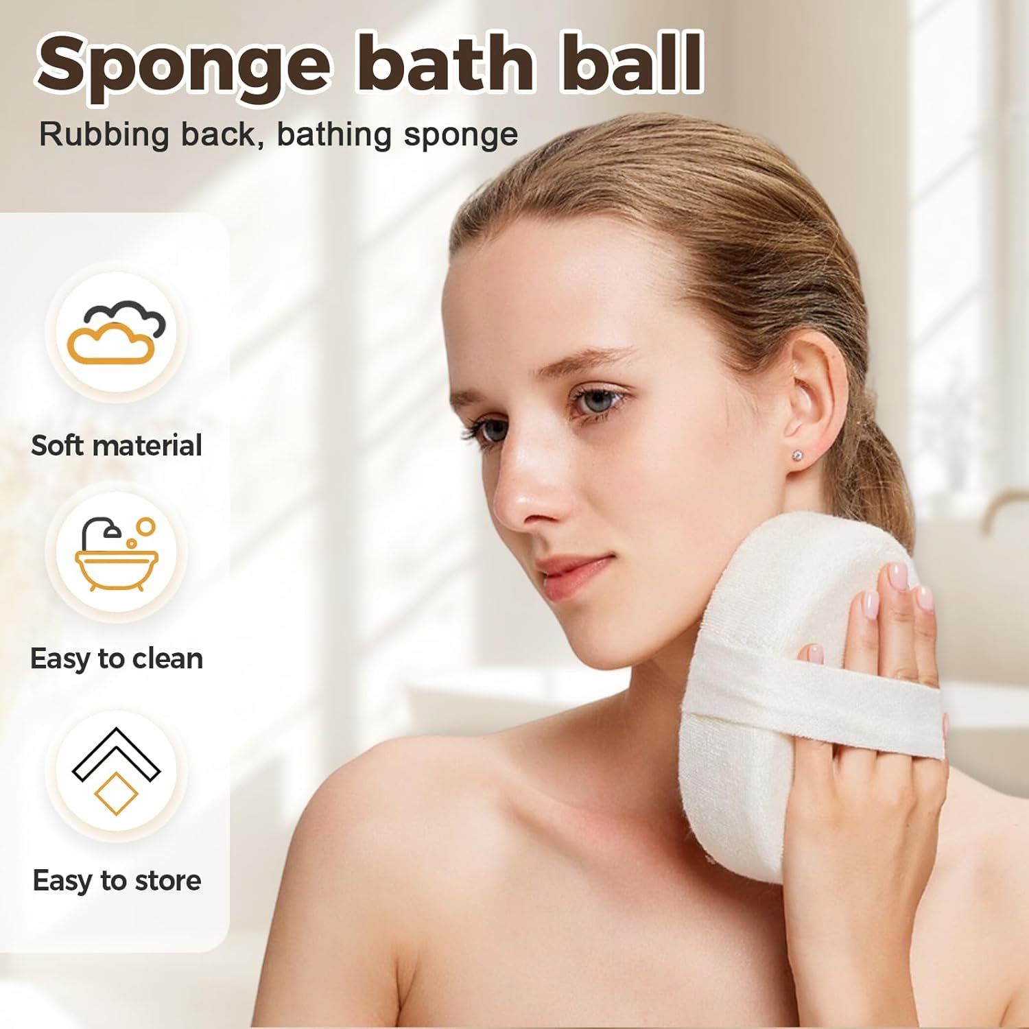 2025 Natural Loofah Sponge - Exfoliating Body Scrubber for Shower, Eco-Friendly Loofah for Men & Women 1pcs