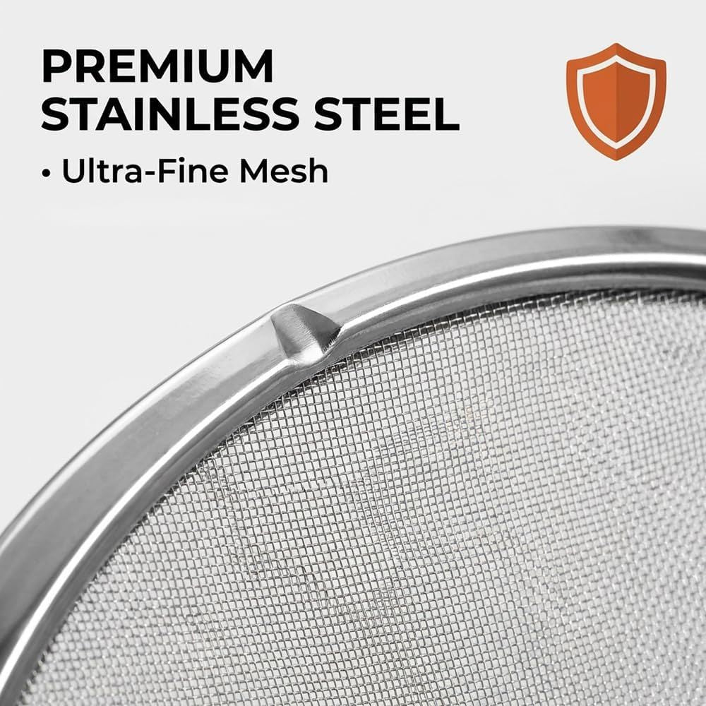 Stainless Steel Grease Splatter Guard, 11-Inch Fine Mesh Cover with Adjustable Comfort Grip Handle, Oil Splash Screen for Frying Pan, Cooking Pots, Skillet 1