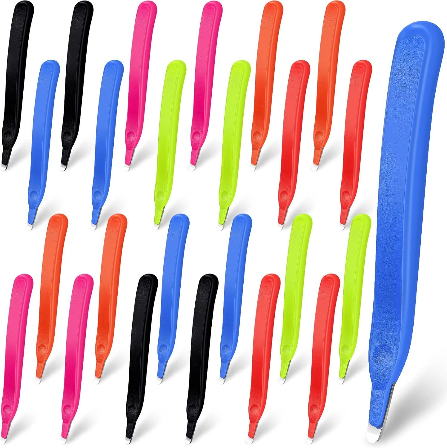 24 Pcs Magnetic Staple Remover Bulk Staple Remover Puller Removing Pen Operation Christmas Tool Gifts Rubberized Office School Gift Candy Color