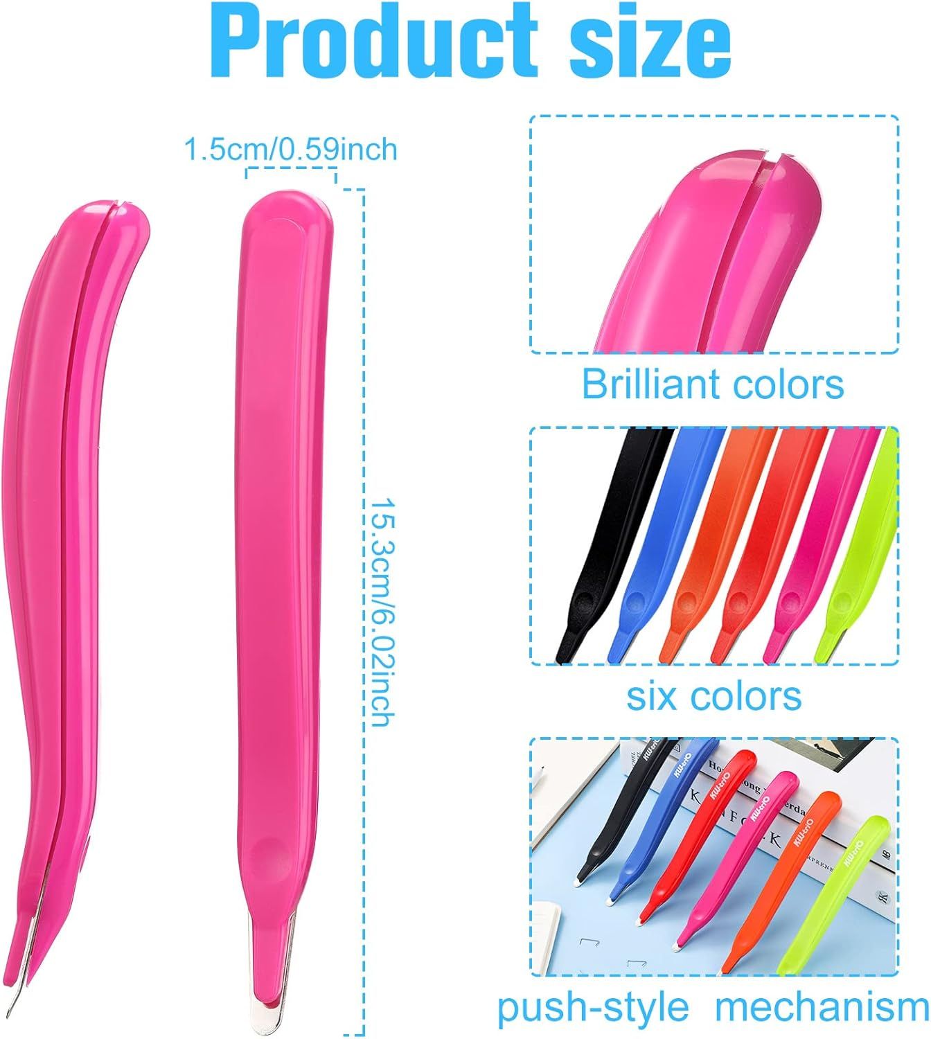 24 Pcs Magnetic Staple Remover Bulk Staple Remover Puller Removing Pen Operation Christmas Tool Gifts Rubberized Office School Gift Candy Color